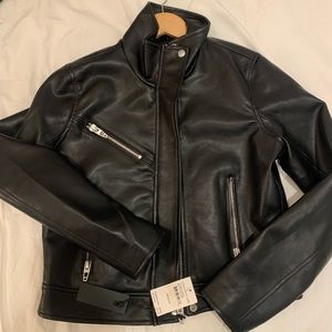 NWT Faux leather moto jacket